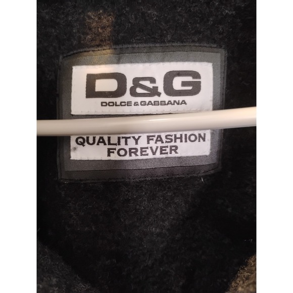 Dolce & Gabbana Mens XXL3 Button43% Wool Black Hoodie
